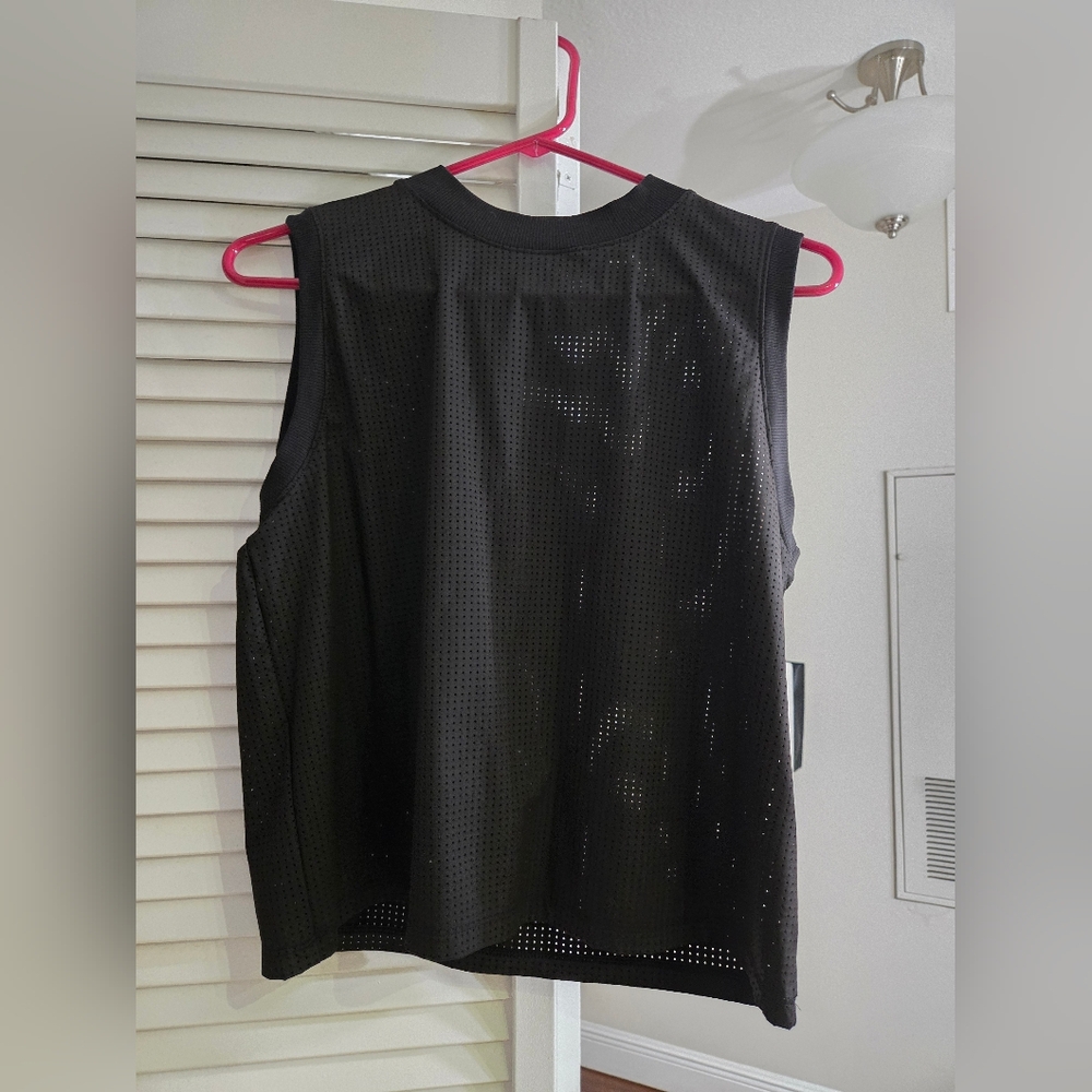 Black Sleeveless Mesh Top